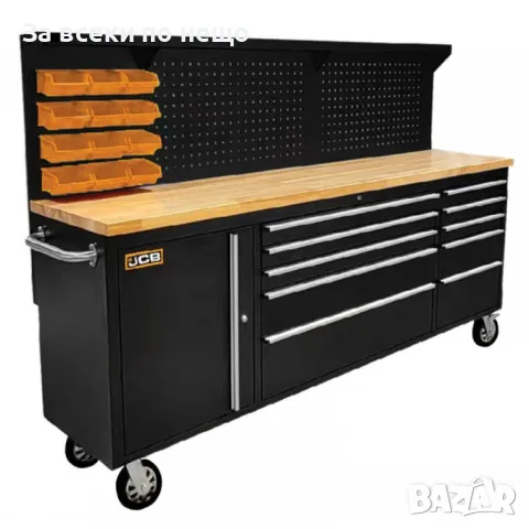 Подвижен шкаф за инструменти с работен плот JCB, снимка 2 - Други инструменти - 50328455