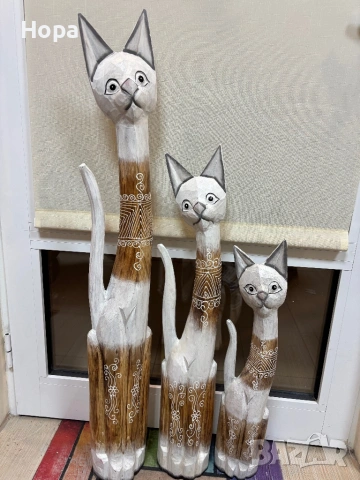 Котки от дърво , снимка 5 - Декорация за дома - 32821072
