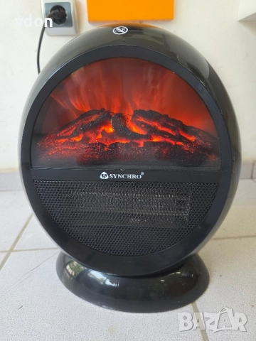 Керамична вентилаторна печка с жив огън ефект, снимка 2 - Отоплителни печки - 51835007
