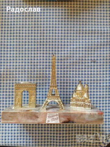 оригинален сувенир статуетка Париж Айфеловата кула 