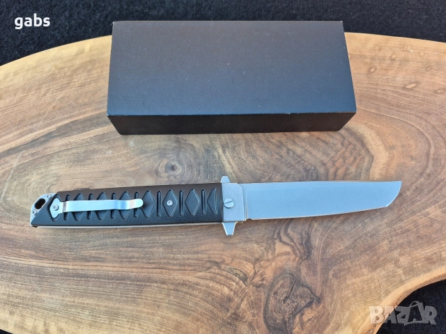 Сгъваем нож BRUTALICA BADYUK Tanto Black Stonewash, снимка 3 - Ножове - 52923062