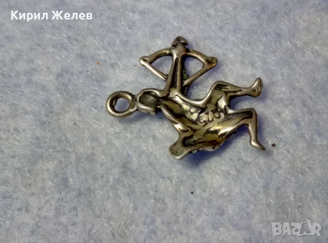 ЗОДИЯ СТРЕЛЕЦ ФИГУРАЛЕН АСТРОЛОГОЧЕН СРЕБЪРЕН МЕДАЛЬОН ЛАКИРАНО СРЕБРО 925 РЕТРО АРТ БИЖУ 50170, снимка 8 - Колиета, медальони, синджири - 50542178