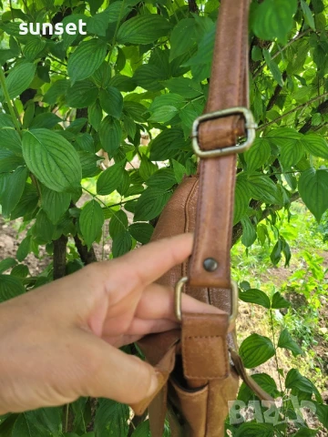 ЕСТЕСТВЕНА кожа мъжка кафява чанта с джобчета Don Donna, снимка 5 - Чанти - 50617661