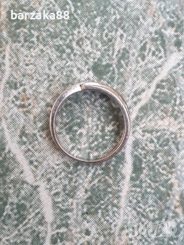 Сребърен пръстен с циркони 5 броя, снимка 2 - Пръстени - 45959728