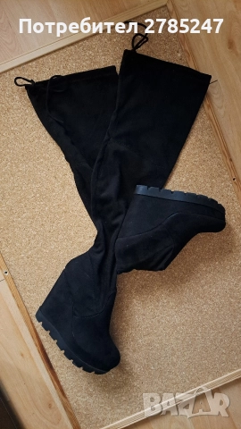 Дамски ботуши-чизми на платформа , снимка 7 - Маратонки - 52707867