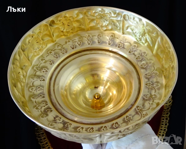 Марокански бронзов съд с капак за сервиране на сладкиши,бонбони. , снимка 7 - Антикварни и старинни предмети - 51628456