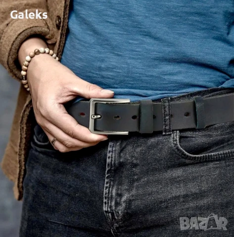 Истински* Мъжки спортни кожени колани DOOPAI" /Черна и Кафява върхова кожа!, снимка 6 - Колани - 50916539