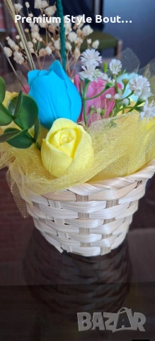 Ръчно изработени сапунени цветя, снимка 2 - Декорация за дома - 53747539