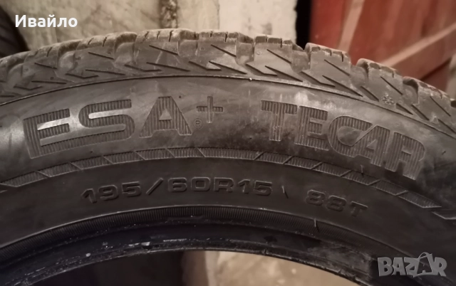 Продавам 2 броя зимни гуми 195.60.15 на 1 сезон дот 2019 , снимка 3 - Гуми и джанти - 52943072