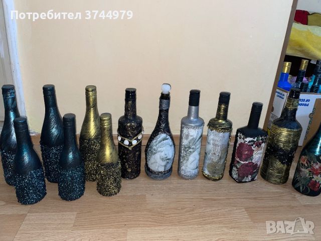 Ръчно изработени шишета морски декор и други, снимка 5 - Декорация за дома - 45582880