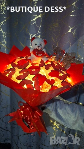 ПРОМОЦИЯ‼️Луксозни,светещи букети"DESS"🦋💐‼️БЕЗПЛАТНА ДОСТАВКА ПРИ ПОРЪЧКА НА 2 БУКЕТА‼️‼️🎁💖, снимка 10 - Стайни растения - 44766936