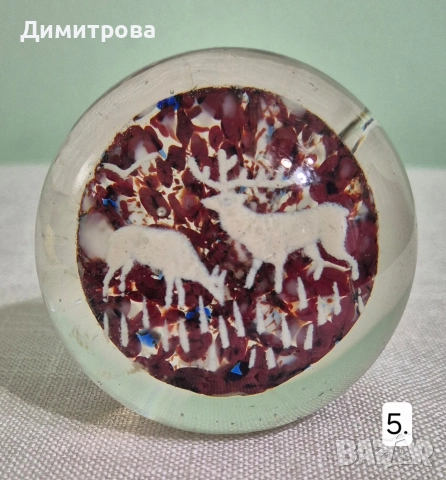 Български стъклени преспапиета от соца , снимка 5 - Колекции - 52686114