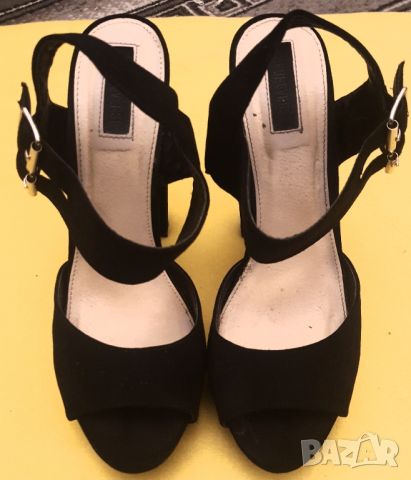 "Forever 21"-черни високи сандали, снимка 3 - Сандали - 45675342