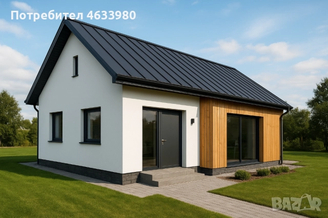 Сглобяема дървена къща ”Азул” - индивидуален проект, бърз монтаж, цена от 599 €/м² • на изплащане, снимка 7 - Други - 52448066