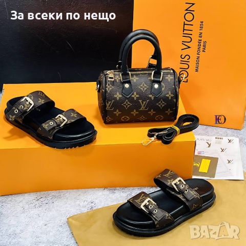 Дамски чехли Louis Vuitton Код D159 - Различни цветове, снимка 8 - Чехли - 46418291