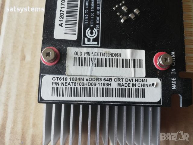 Видео карта NVidia GeForce Palit GT610 HDMI 1024MB GDDR3 64bit PCI-E, снимка 9 - Видеокарти - 45480173