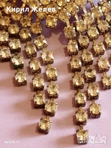 БРОШКА SWAROVSKI посребрена АРТ ДЕКО стил кристална 52235, снимка 4 - Други ценни предмети - 52544821