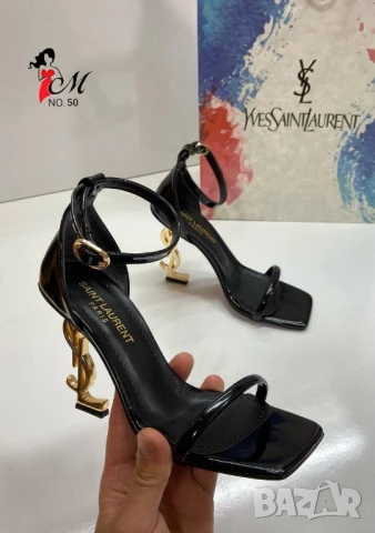 сандали на ток YSL saint laurent , снимка 4 - Сандали - 50776727
