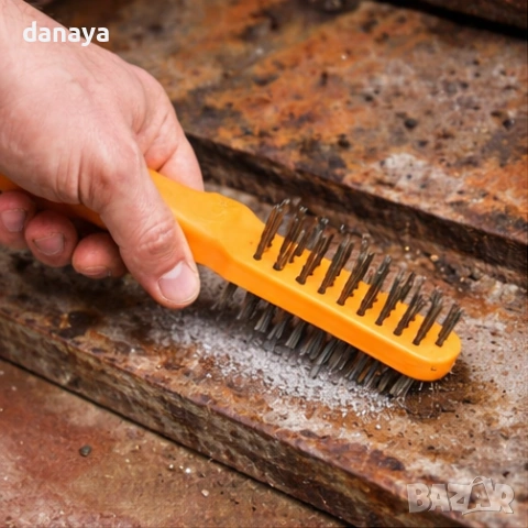  6547 Телена четка за почистване на ръжда и замърсявания с удобна дръжка