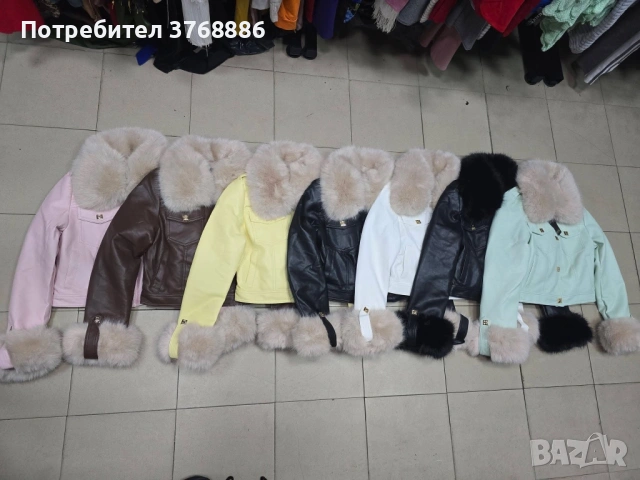 Кожено яке с пух , снимка 7 - Якета - 52256521