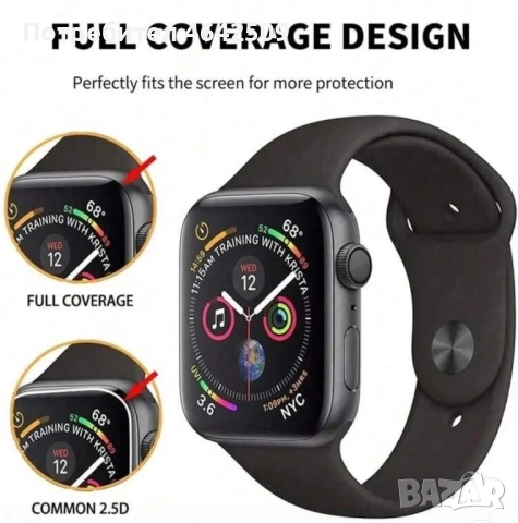 Стъклен Протектор за Apple Часовник Apple Watch 38 39 40 41 42 43 44mm, снимка 10 - Смарт гривни - 52426005