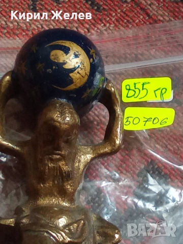 Бронзова статуетка атлас настройка на стенен часовник 50706, снимка 11 - Антикварни и старинни предмети - 53393088