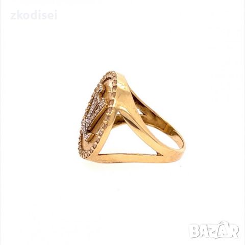 Златен дамски пръстен 3,94гр. размер:57 14кр. проба:585 модел:12629-1, снимка 2 - Пръстени - 45200248