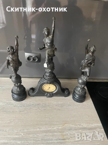 Антикварен каминен часовник, снимка 8 - Антикварни и старинни предмети - 53230434