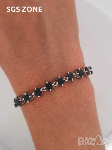 Тенис гривна с лондонски топаз с универсален размер от Тайланд