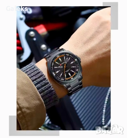 Мъжки модерни, бизнес кварцови часовници с динамична визия в четири лица!, снимка 14 - Мъжки - 53576242