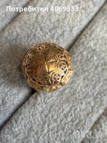 9.7гр 14к Винтидж изделие българска ръчна изработка , снимка 7 - Пръстени - 54175120