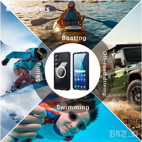 REDPEPPER IP68 водоустойчив магнитен калъф за Samsung Galaxy S26 Ultra – черен, син и оранжев, снимка 11 - Калъфи, кейсове - 53705468