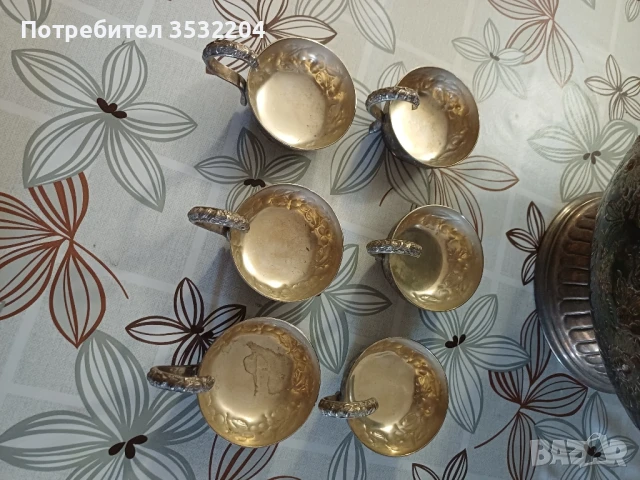 Антикварна посребрена купа, снимка 5 - Антикварни и старинни предмети - 51251417