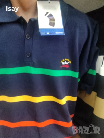 Мъжка тениска Паул Шарк в тъмно син цвят , снимка 4 - Тениски - 52364716