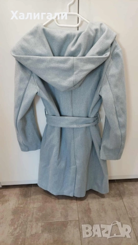 Преходно палто Зара ,размер М, светло синьо, качулка, снимка 2 - Палта, манта - 51806980