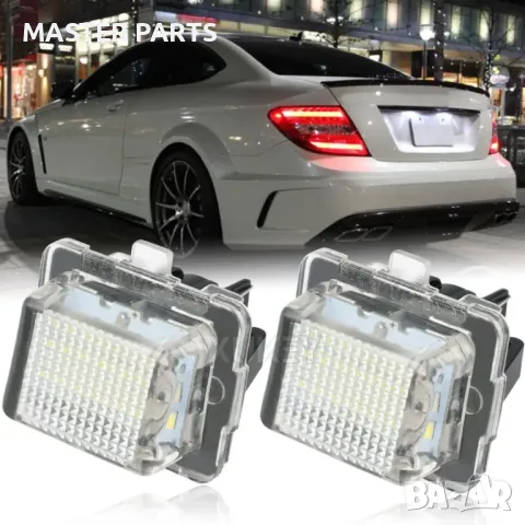 LED плафони заден регистрационен номер Mercedes C S E CL C207 W204 W212 R231 W221 W216 S204 S212 T10, снимка 1 - Части - 47648802