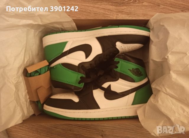 Jordan 1 lucky green high, снимка 1 - Спортни обувки - 45608507