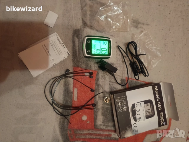 Велосипеден компютър, скоростомер с LCD дисплей и термометър – водоустойчив НОВ, снимка 2 - Аксесоари за велосипеди - 53250070