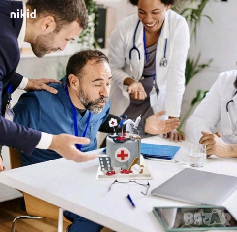 сет медицински лекарски докторски медицина лекар доктор украса декорация топери за торта аксесоари, снимка 5 - Други - 51466178