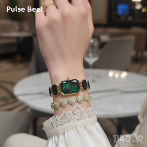 Дамски комплект часовник с кварцов механизъм и гривна, снимка 5 - Дамски - 52056615