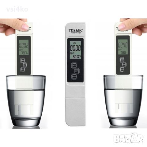 TDS/EC тестер за измерване твърдостта и качеството на водата, снимка 3 - Други - 45570802