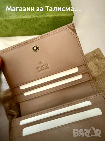 Дамски портфейл Gucci естествена кожа пълен комплект, снимка 4 - Портфейли, портмонета - 54173716