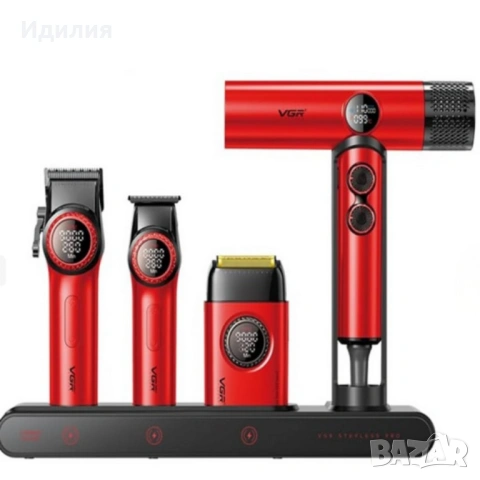 Професионален комплект машинки за подстригване VGR Stepless 4 в 1, снимка 7 - Машинки за подстригване - 53467239