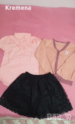 Лот риза ,пола и жилетка за момиче, снимка 1
