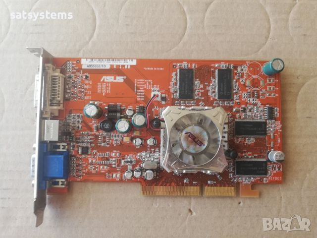 Видео карта ATi Radeon Asus A9550 GE 256MB DDR 128bit AGP, снимка 1 - Видеокарти - 46117193