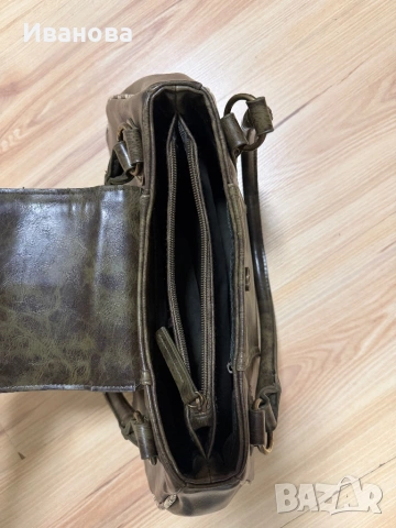 Дамска чанта от естествена кожа със змийски шарки, снимка 3 - Чанти - 54021080