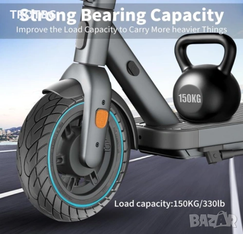 Плътна бандажна гума 10×2.125 със син ринг, снимка 4 - Други спортове - 53750307