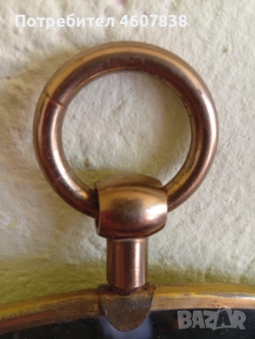 Огледало месинг 30 см, снимка 2 - Декорация за дома - 53615304