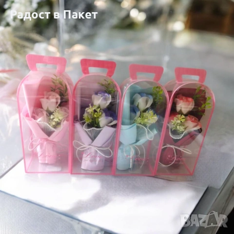 Букет от вечни рози в подаръчна кутия, снимка 4 - Подаръци за жени - 53083195