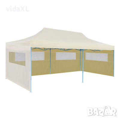 vidaXL Сгъваема pop-up парти шатра, кремава, 3x6 м(SKU:41582